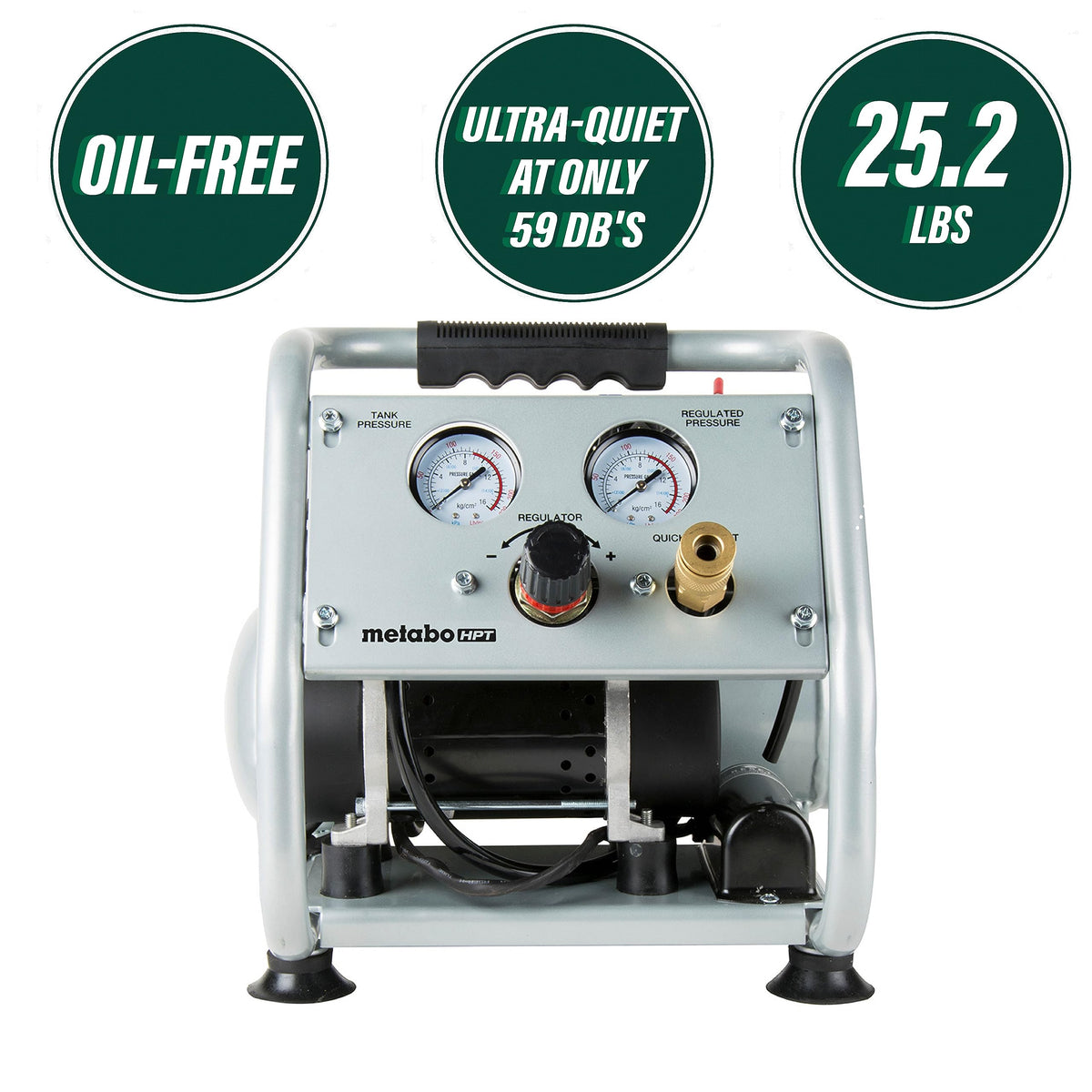 Metabo HPT Quiet Air Compressor | 125 PSI | 1 Gallon | EC28MM