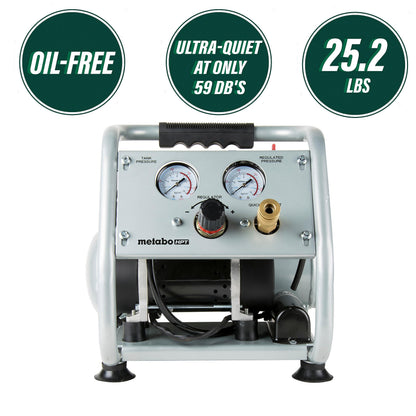 Metabo HPT Quiet Air Compressor | 125 PSI | 1 Gallon | EC28MM