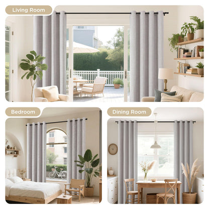 Joydeco Blackout Curtains 96 Inches Long Blackout Curtains 2 Panels, Thermal Insulation Noise Reducing Room Darkening Opaque Curtains for Bedroom Living Room Window, Privacy Protection 2 Panels Set
