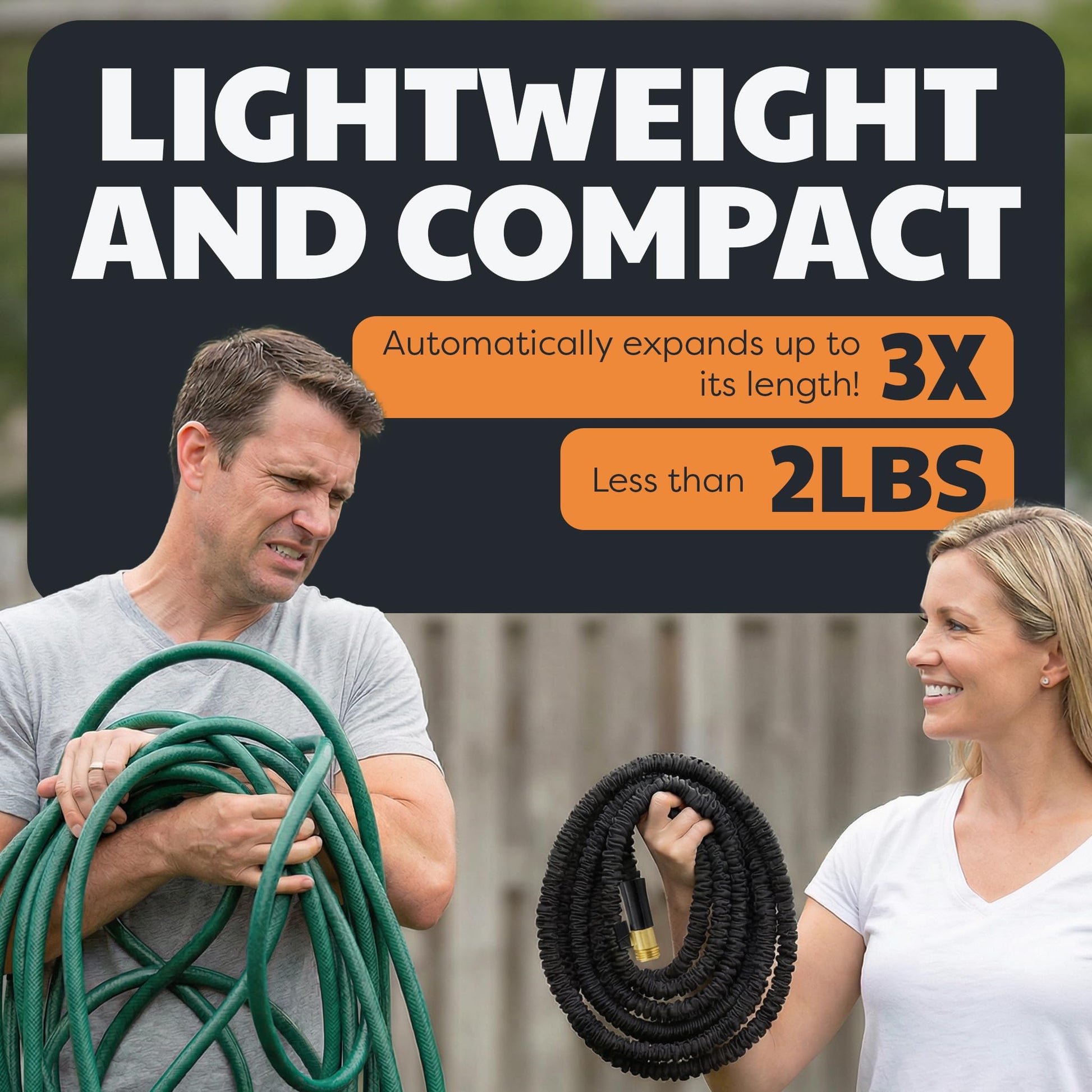XHOSE PRO Expandable Garden Hose 100ft Water Hose with Brass Fittings, Flexible, Expanding and Retractable, Lightweight 100 Ft Hose, Tuyau Arrosage - 2026 Model