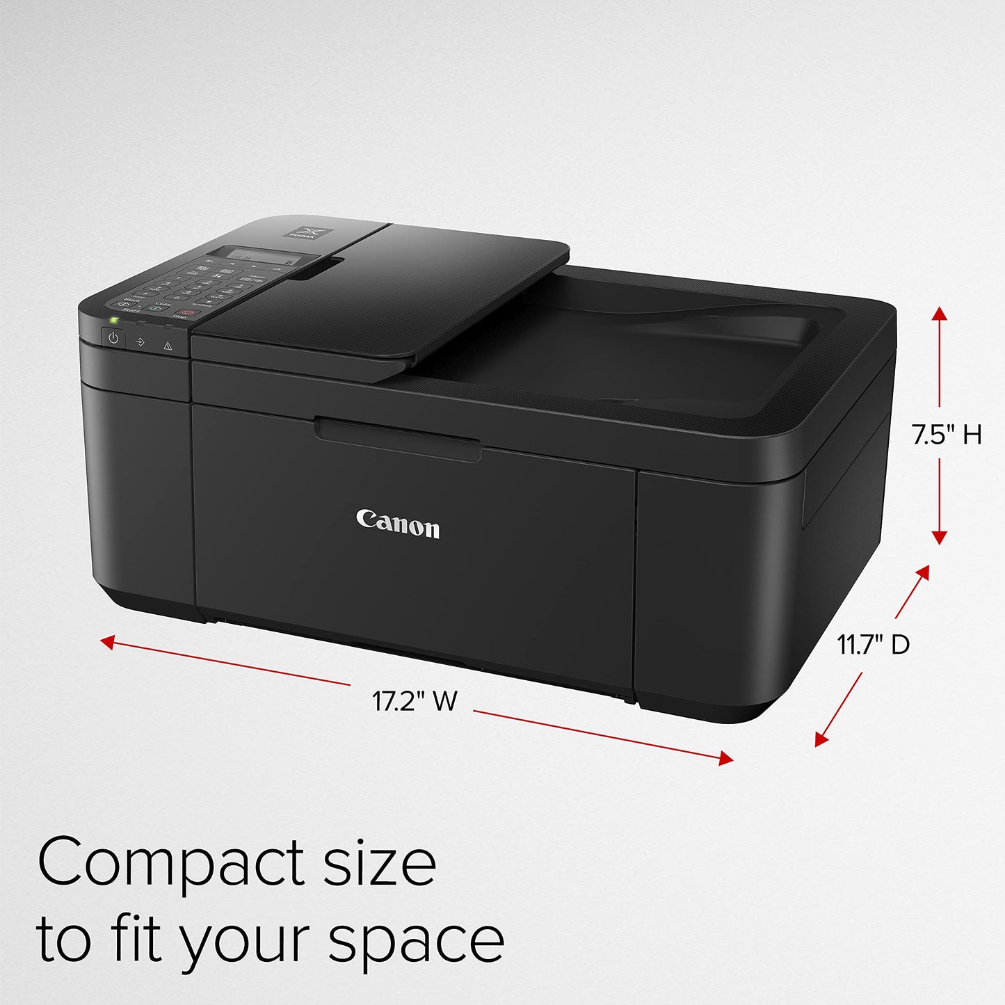 Canon PIXMA TR4720 - All-in-One Wireless Printer for Home Use, Print, Copy, Scan, and Built-in Fax, with Auto Document Feeder, Mobile Printing, Black