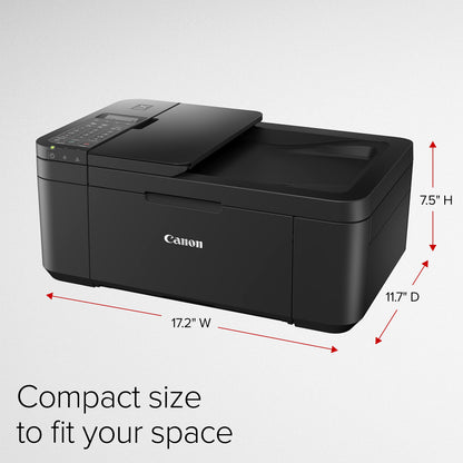 Canon PIXMA TR4720 - All-in-One Wireless Printer for Home Use, Print, Copy, Scan, and Built-in Fax, with Auto Document Feeder, Mobile Printing, Black