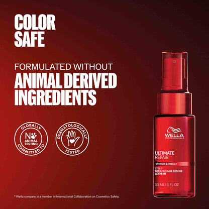 Wella Professionals ULTIMATE REPAIR Miracle Rescue for Damaged Hair | Luxury Leave-In Treatment | Long-Lasting Repair & Protection | Suitable for All Hair Types | 1 Fl Oz | 30 ml – Packaging May Vary - Available at All In One Marketplace Canada