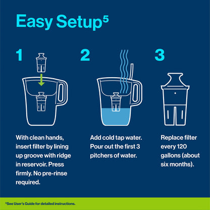Brita 27 Cup Elite Filter Dispenser, Reduces 30+ Contaminants including Lead and Microplastics, Filter lasts 6 months, UltraMax, Black