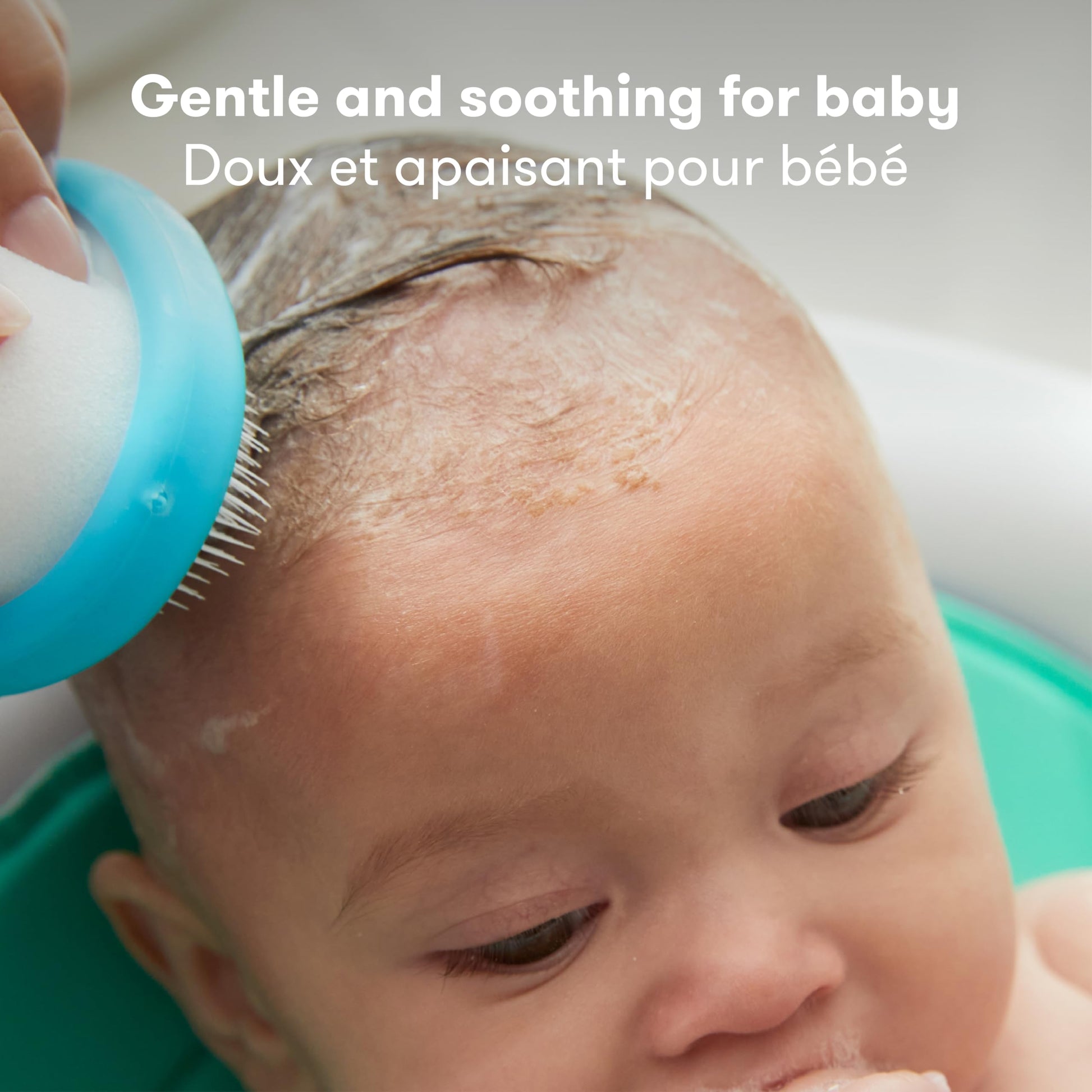 Frida Baby The 3-Step Cradle Cap System Kit & Cradle Cap Treatment, DermaFrida The FlakeFixer, Sponge, Brush, Comb and Storage Stand for Babies with Cradle Cap, White-Blue