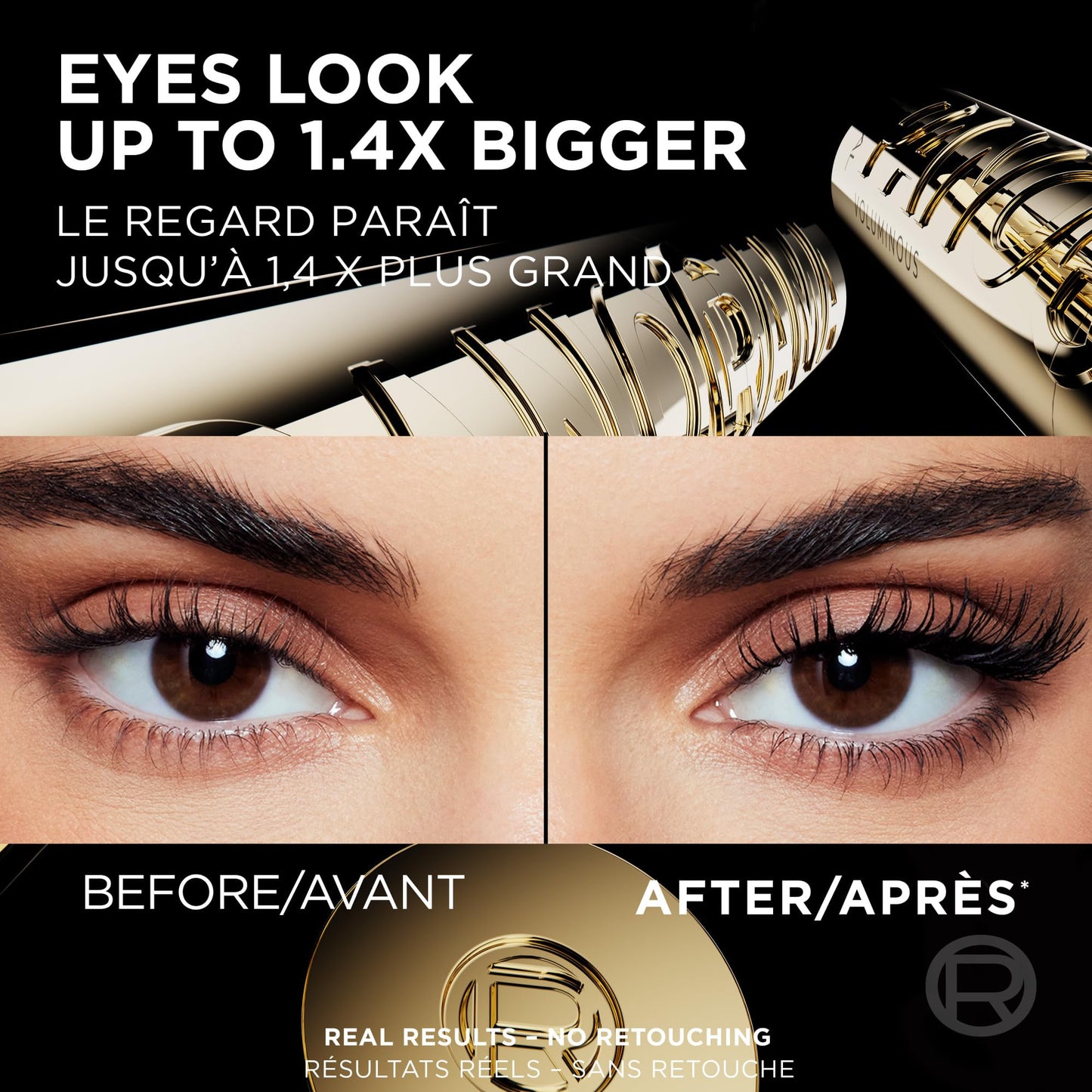 L’Oréal Paris Voluminous Panorama Mascara, Volumizing Mascara, Up to 1.4x Bigger-Looking Eyes, Black Brown, 9.9 mL 🍁 All In One Marketplace Canada