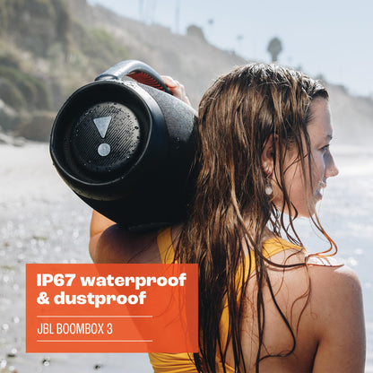 JBL Boombox 3 - Portable Bluetooth Speaker, Powerful Sound and Monstrous bass, IPX7 Waterproof, 24 Hours of Playtime, powerbank, JBL PartyBoost for Speaker Pairing, and eco-Friendly Packaging (Black) 🍁 All In One Marketplace Canada
