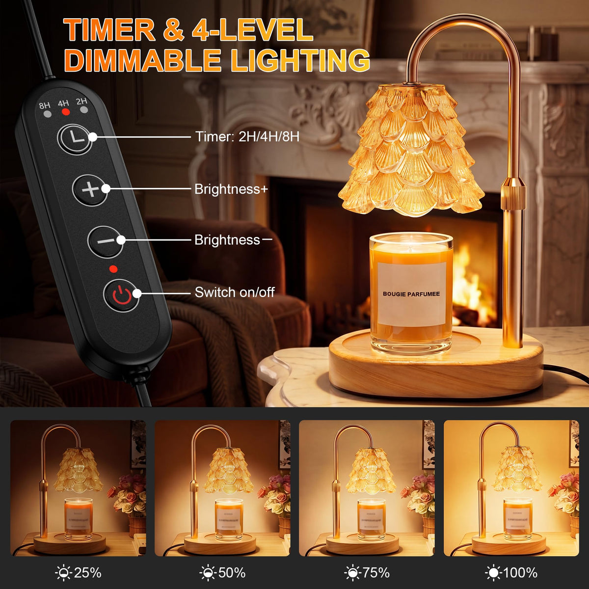 YiaMia Candle Warmer Lamp - Timer & Dimmable Light 🍁 All In One Marketplace Canada
