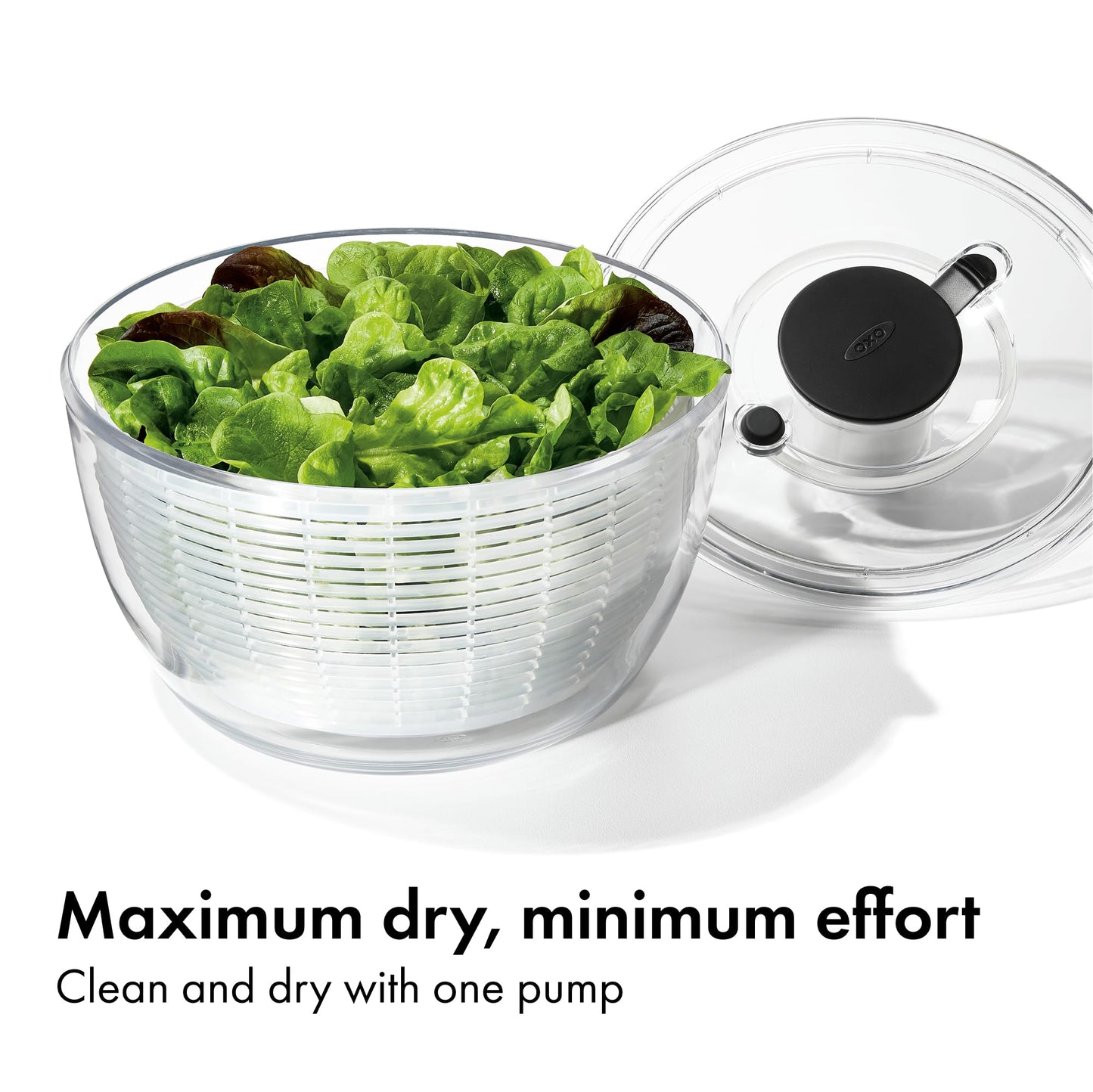 OXO Good Grips Good Grips Salad Spinner, 10.25-Inch Clear - Available at All In One Marketplace Canada