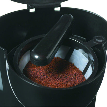 Salton 1 Cup Mini Single Serve Coffee Maker with Reusable Mesh Filter, With Bonus Ceramic Mug for Home or Office, Compact 10 Oz, Black (FC1205)