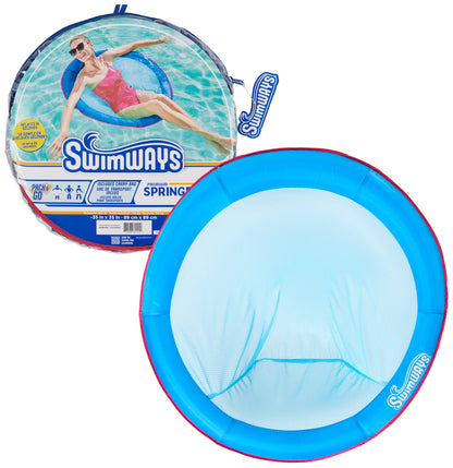 SwimWays Spring Float Premium Papasan Pool Lounger, Inflatable Pool Floats Adult with Fast Inflation for Ages 15 & Up SwimWays