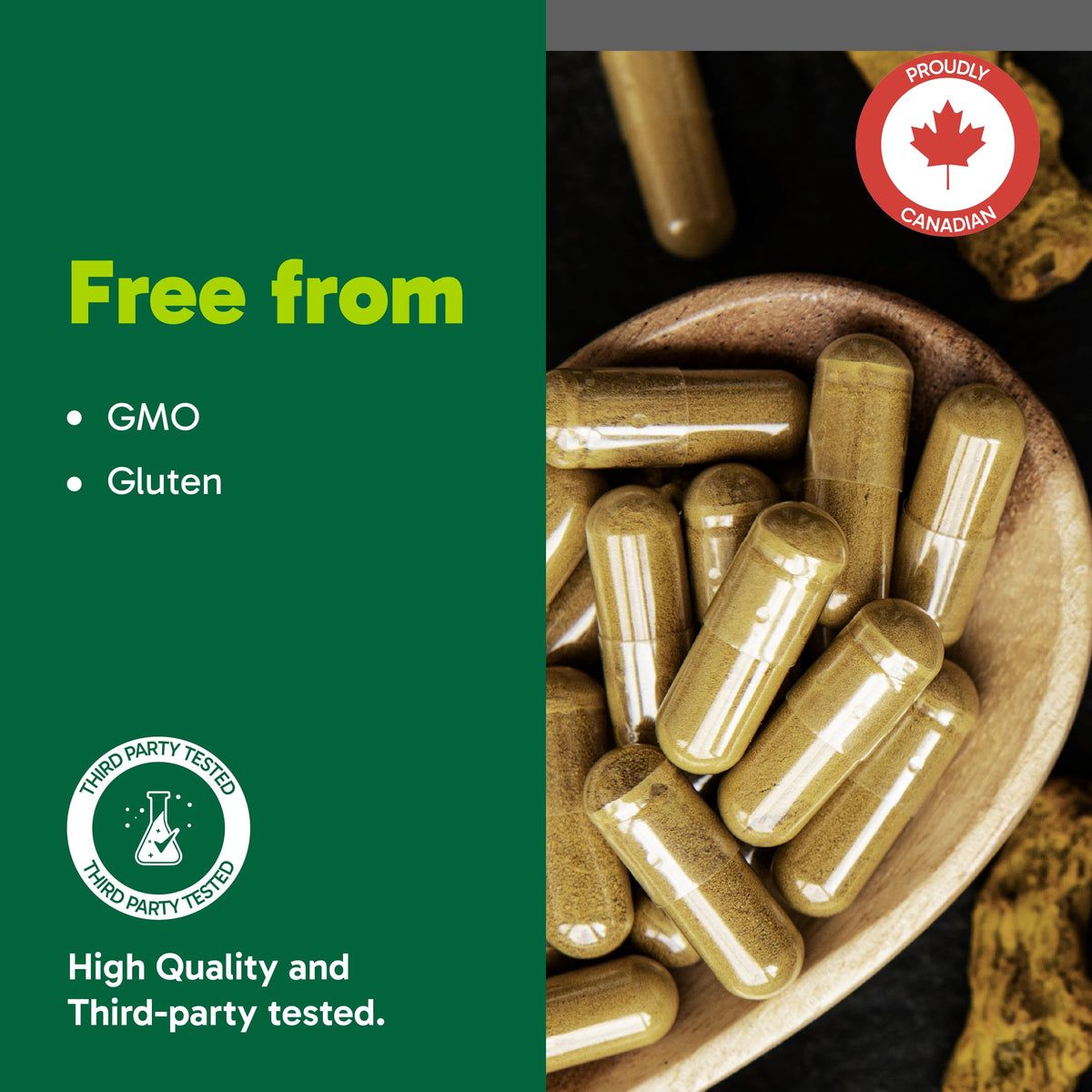 Organika Canadian-Made Curcumin 500 mg - Anti-Inflammatory, Antioxidant, Joint Pain Relief and Natural Tonic - 150 vcaps