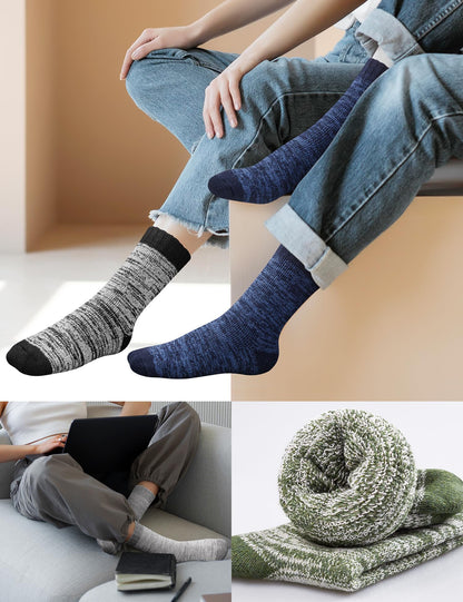 Merino Wool Hiking Socks for Men Thermal Warm Winter Cushion Crew 5 Pairs 🍁 All In One Marketplace Canada