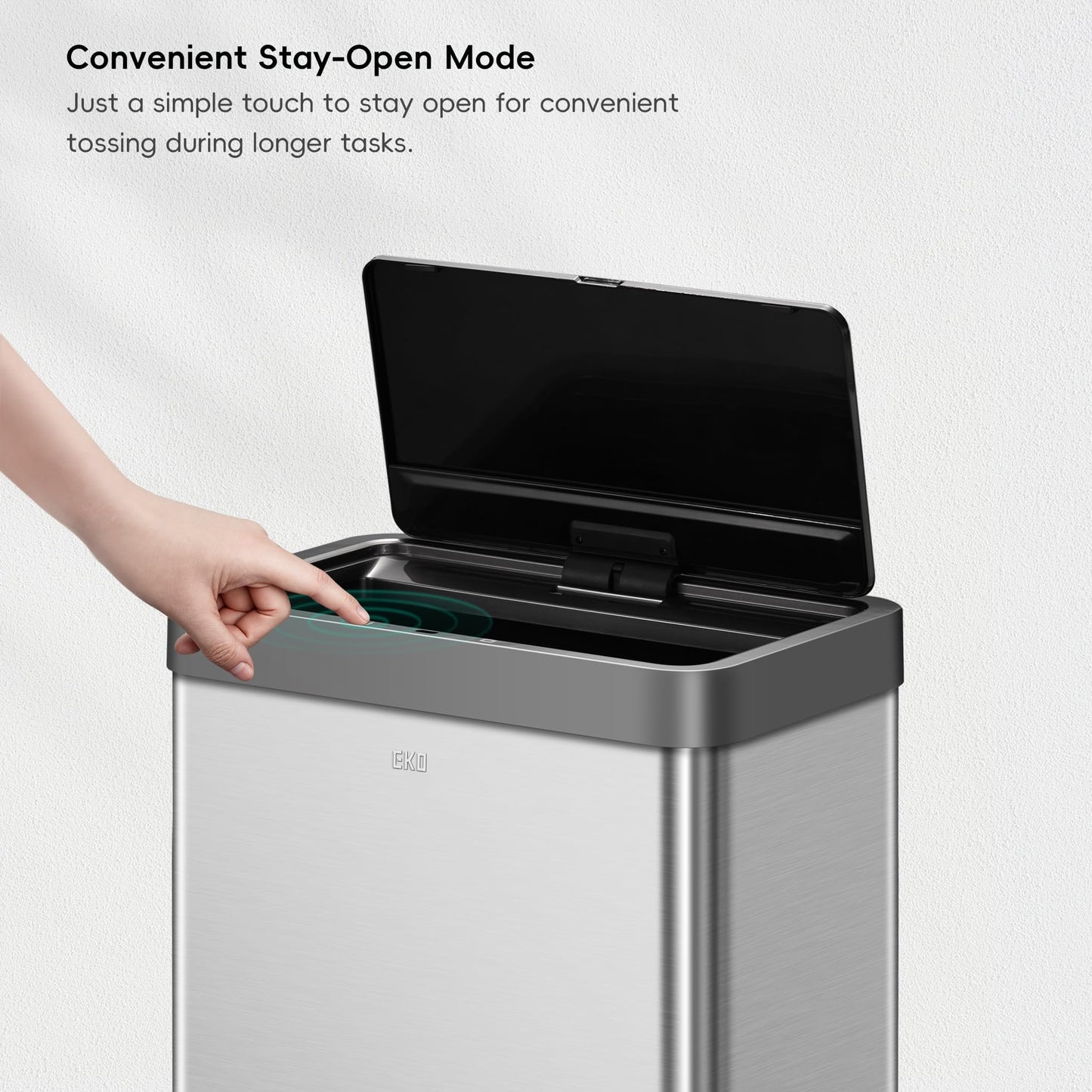 EKO Mirage X 80 Liter / 21.1 Gallons Motion Sensor Trash Can, Automatic Large Kitchen Trash Can Touchless, Stainless Steel 🍁 All In One Marketplace Canada