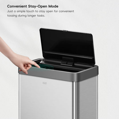 EKO Mirage X 80 Liter / 21.1 Gallons Motion Sensor Trash Can, Automatic Large Kitchen Trash Can Touchless, Stainless Steel 🍁 All In One Marketplace Canada