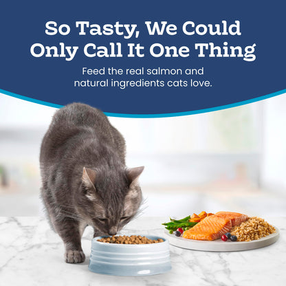 Blue Buffalo Tastefuls Salmon & Brown Rice Recipe Dry Indoor Cat Food for Adult Cats, Real Salmon First, Deliciously Healthy Natural Cat Food, Supports Digestive Care and Coat Health, 3.1kg Bag