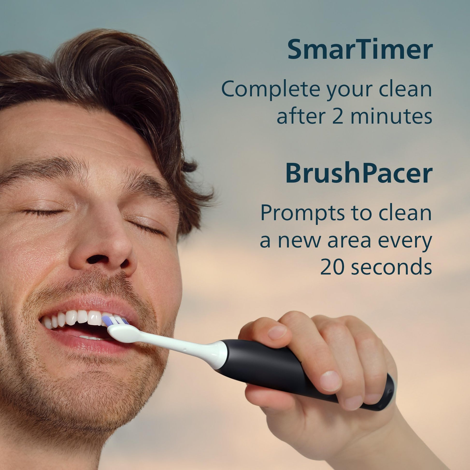 Philips Sonicare 6100 Series Electric Toothbrush - Next-Generation Sonicare Technology, Pressure Sensor, 6 Brushing Settings, SmarTimer, BrushPacer, 21-day Runtime, Travel Case, Black, Model HX7401/06 - Available at All In One Marketplace Canada