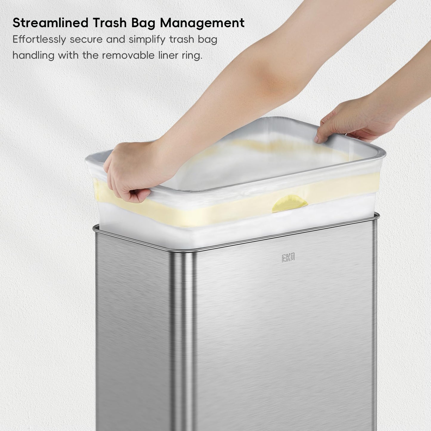 EKO Mirage X 80 Liter / 21.1 Gallons Motion Sensor Trash Can, Automatic Large Kitchen Trash Can Touchless, Stainless Steel 🍁 All In One Marketplace Canada