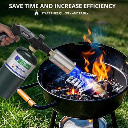 Sondiko Powerful Propane Torch L8010, Gas Welding Equipment,Propane Torch Head with Igniter, Blow Torch, Campfire Starter, Adjustable Flamethrower Gun for BBQ and Baking(Propane Tank NOT Included) - Available at All In One Marketplace Canada
