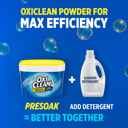 OxiClean Versatile Stain Remover Powder for Household, Laundry, Carpet, and Upholstery - Colour Safe, Chlorine Bleach Free, 3.27 kg