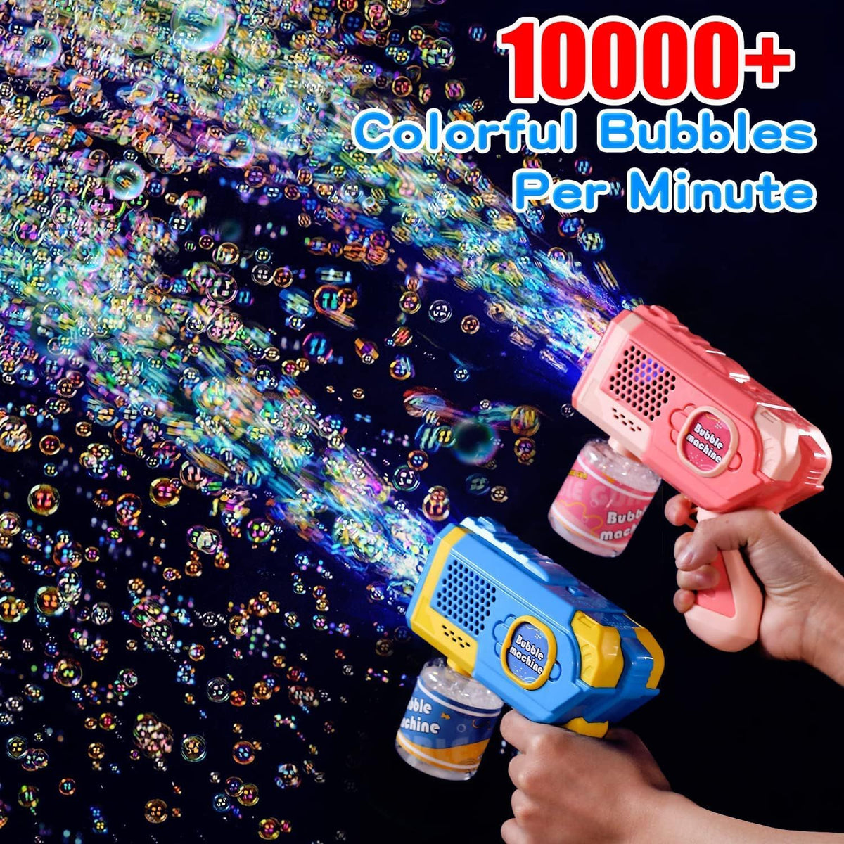 EagleStone 2 Pack Bubble Guns with 4 Bottles Solution, Automatic Light Up 🍁 All In One Marketplace Canada