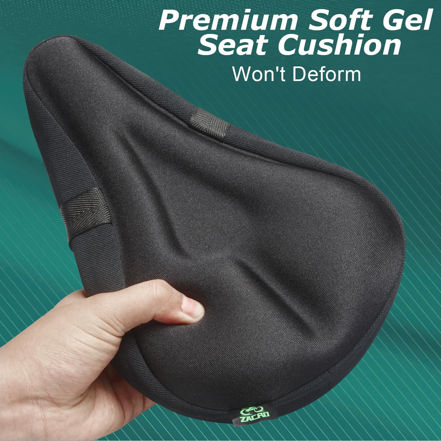 Zacro Gel Bike Seat Cover - Extra Soft Bike Seat Cushion for Men & Women, Padded Exercise Bicycle Seat Cushion Compatible with Peloton, Outdoor & Indoor