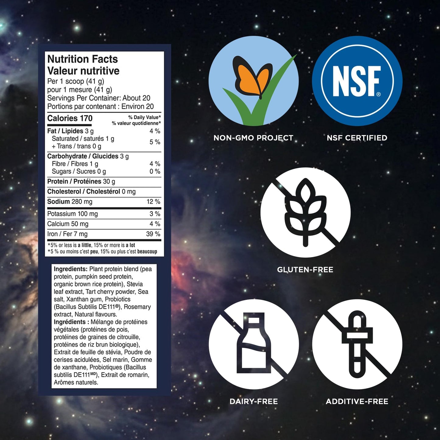 Vega Protein + Recovery, Vanilla – 30g Vegan Protein, Dairy & Gluten Free, Probiotics, NSF Certified, 830 g (20 Servings)