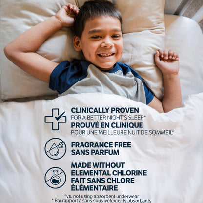 Sous-vêtements de nuit GoodNites pour garçons, TP, 44 unités, résistants à l'eau, 3-5 ans