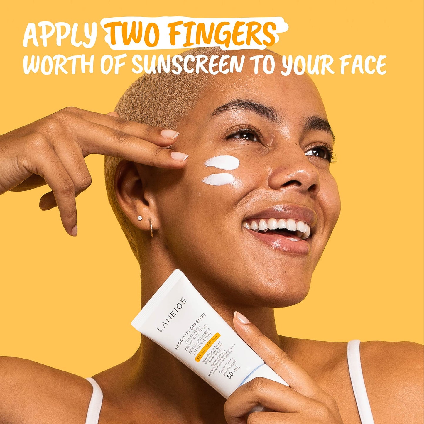 LANEIGE Hydro UV Defense Sunscreen SPF 50+: Hypoallergenic & Dermatologist-Tested Korean Broad Spectrum Sun Protection with No White Cast LANEIGE
