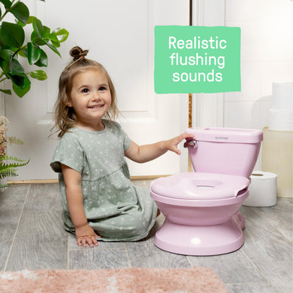 Summer by Ingenuity My Size Potty Pro in Pink, Infant Potty Training Toilet, Lifelike Flushing Sound, For Ages 18 Months, Up to 50 Pounds