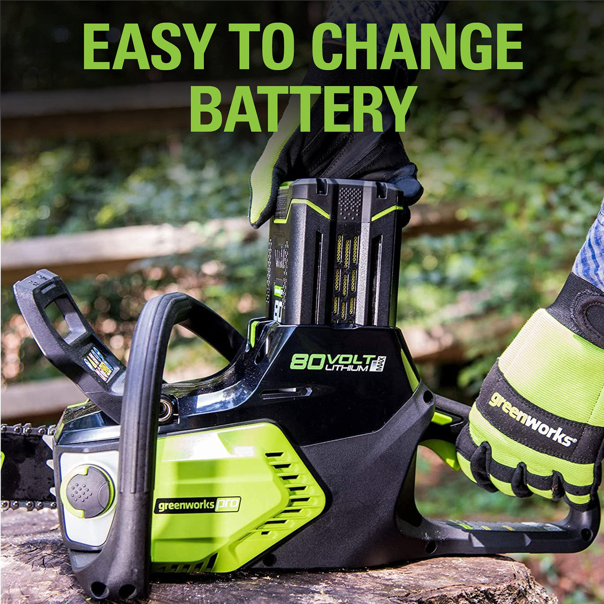 Greenworks PRO 80V 16-Inch Brushless Cordless Chainsaw | Battery Powered Electric Handheld Chainsaw | Auto Oiler Portable for Garden Yard Tree Felling, Firewood Cutting Logging Pruning, Tool Only