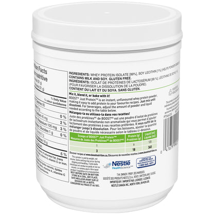 Boost JUST Protein Unflavoured Instant Whey Protein Isolate Powder, 227 Grams (Pack of 1) - Packaging May Vary Boost