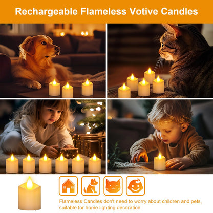 PChero Rechargeable Flameless Candles Flickering with Remote, Charging Base 🍁 All In One Marketplace Canada