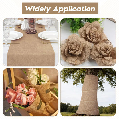 Vefhby Burlap Roll, 19.7FT x 15.7in Natural Burlap Fabric Tree Trunk Protector, Winter Outdoor Burlap Tree Wrap for Plant Winter Covering, Frost & Freeze Protection, Decor, Crafts, Gardening 🍁 All In One Marketplace Canada
