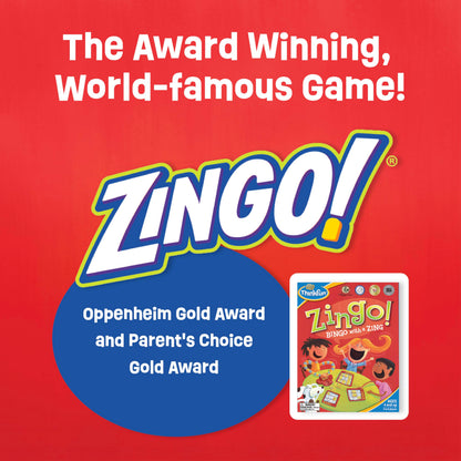 ThinkFun Zingo - Bingo with a Zing - Award-Winning Preschool Game - Encourages Language & Matching Skills Development - Fun Family Board Game for Boys and Girls Ages - 4 & Older - Available at All In One Marketplace Canada