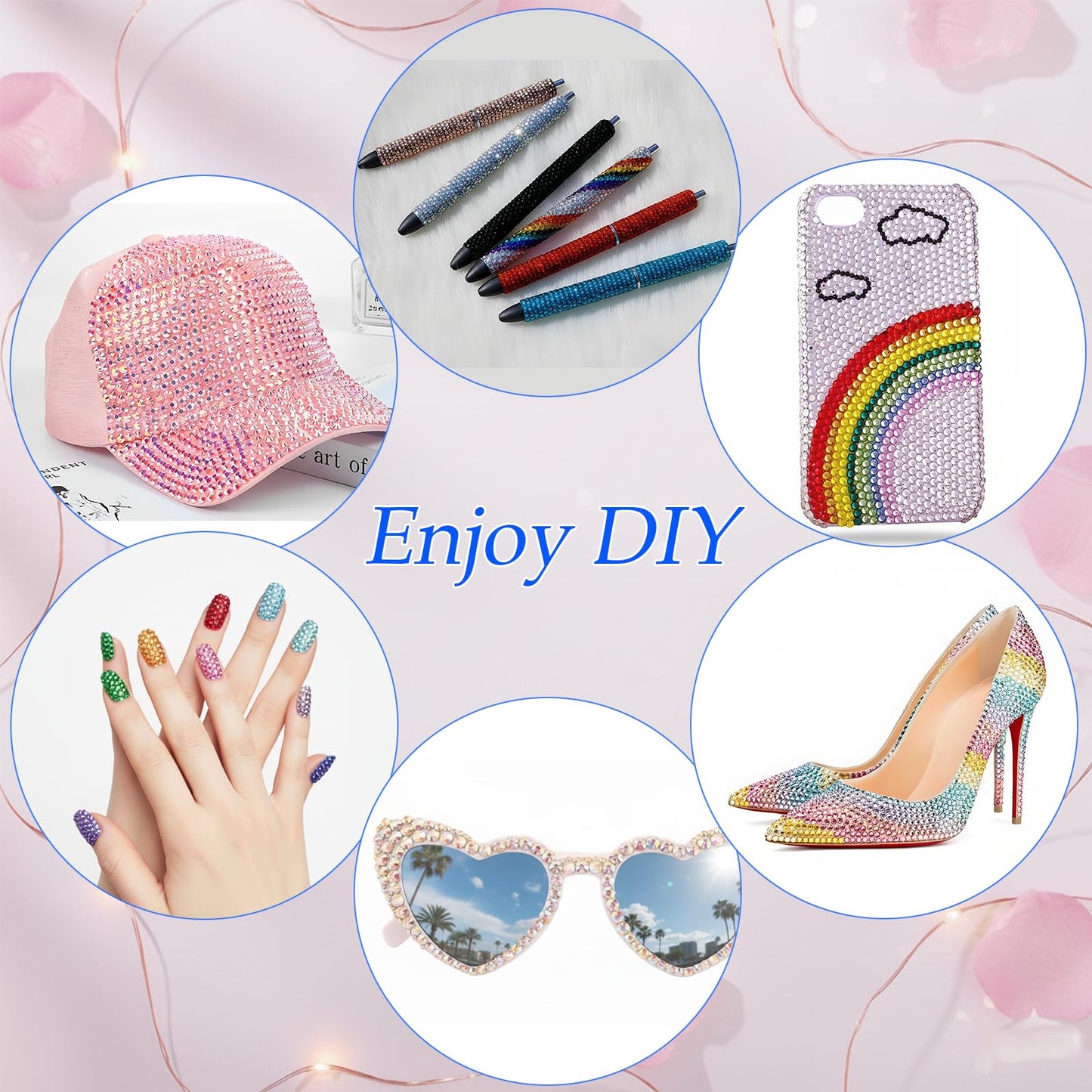 CyanHall Bedazzling Kit with 40 Colors, 32000 Pcs 3mm Flatback Rhinestones Resin Jelly Gems for Bedazzling, Rhinestone Kit with B7000 Glue for Nail Rhinestones, Shoes, Crafts, Diamond Art & DIY Bedazzler Projects - Available at All In One Marketplace Canada