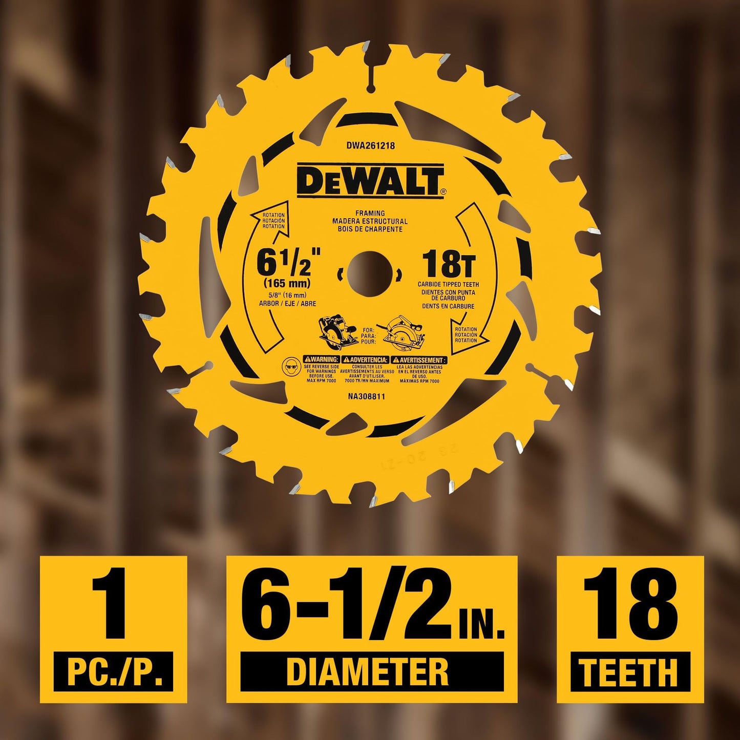 DEWALT Circular Saw Blade Combo Pack, 6 1/2 Inch, 18-Tooth and 24 - Tooth (DWA2612CMB) 🍁 All In One Marketplace Canada