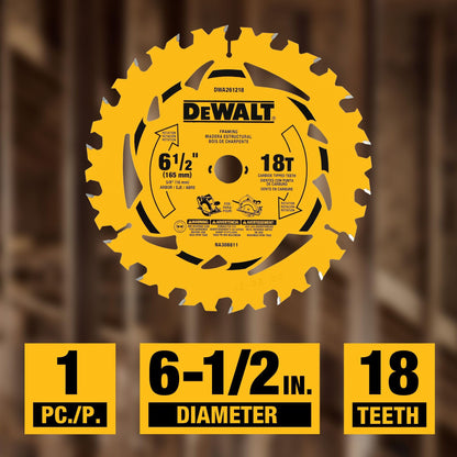 DEWALT Circular Saw Blade Combo Pack, 6 1/2 Inch, 18-Tooth and 24 - Tooth (DWA2612CMB) 🍁 All In One Marketplace Canada