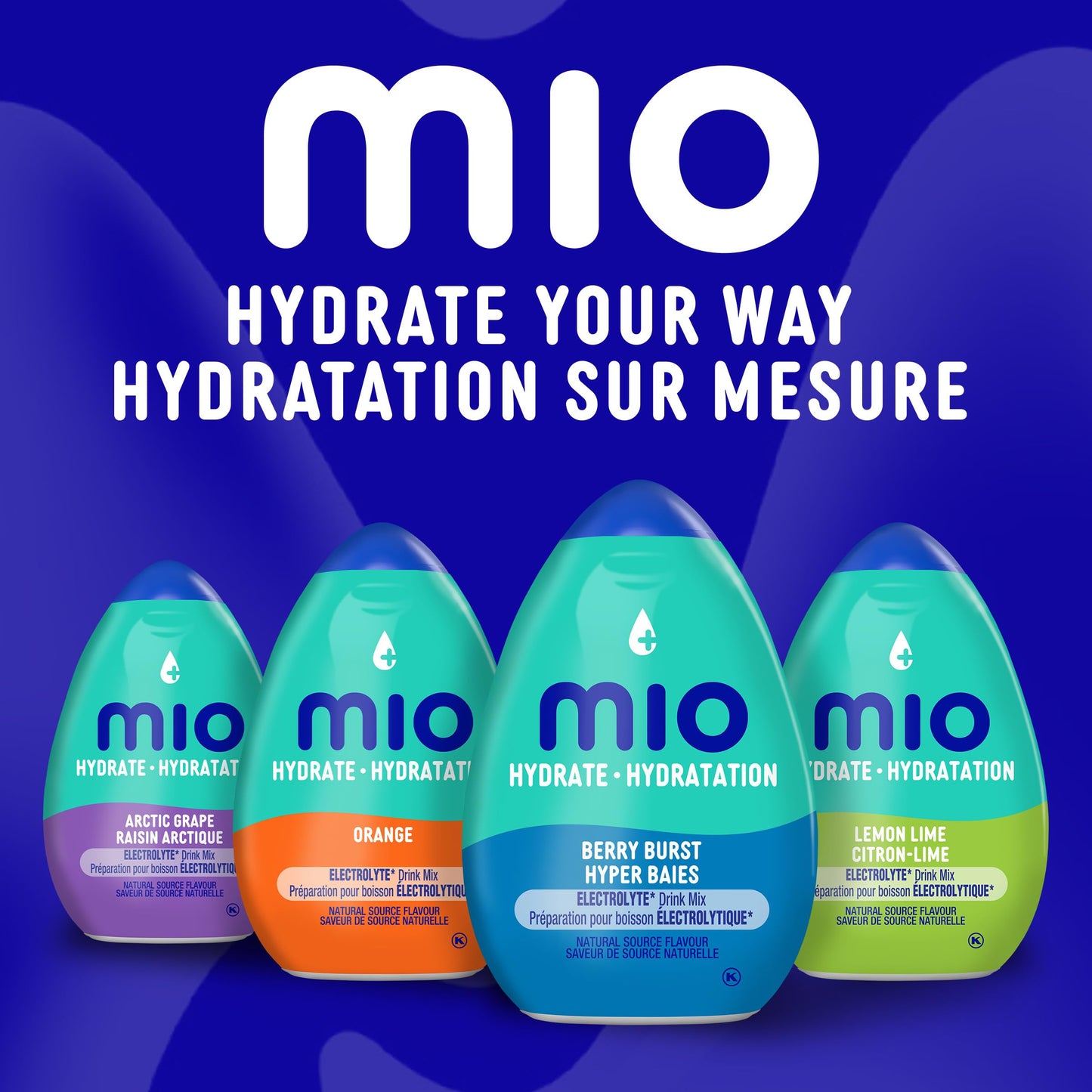 Mio Hydrate Berry Burst Electrolyte Drink Mix, 48 mL Bottle (Pack of 12)