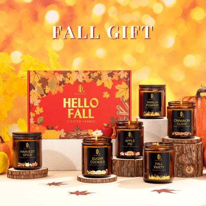 DL DREAMY DEWLA Fall Candles Set for Home Scented, 6 Pack 42oz, Soy Wax 🍁 All In One Marketplace Canada