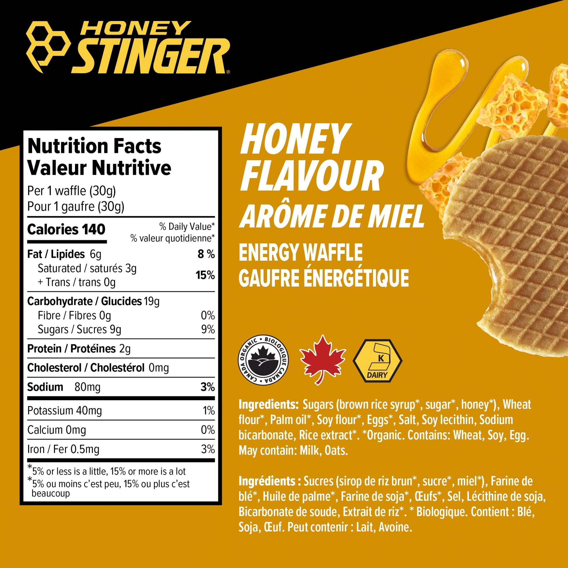 Honey Stinger Organic Honey Stroopwafel | Performance Energy Snack for Athletes | 12 Waffles, 30g