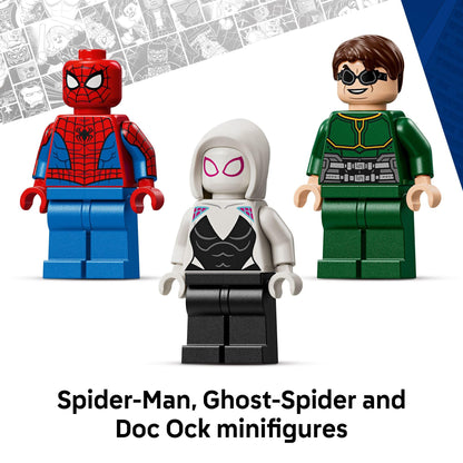 LEGO Marvel Mech Battle: Spider-Man vs. Doc Ock Building Toys for Kids - Super Hero & Villain Poseable Mech Toys W/3 Marvel Minifigures for Kids & Fans, Ages 6+ - Gift Idea for Birthdays - 76338