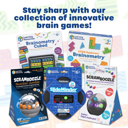 Learning Resources STEM Explorers Brainometry - 3D Puzzle, Brain Games, Brainteaser, Building Logic Toys, Gifts for Boys and Girls, Fine Motor Skills, Pattern Blocks, Math Manipulatives Learning Resources
