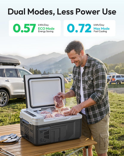 EUHOMY 12 Volt Refrigerator, 12 Quart (10L) Compressor Electric Cooler APP Control, Car Fridge 12/24V DC & 100-240V AC, Car refrigerator -4℉~68℉, Portable Freezer for RV, Camping, Travel EUHOMY