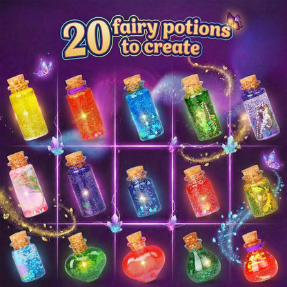 Alritz Fairy Potions Kit, Magic Mix Kit 20 Bottles, Decorations Ornaments Garden Crafts Birthday Gifts Toys for Girls 6 7 8 9 10 Years Old Families Party Outdoor Indoor - Available at All In One Marketplace Canada