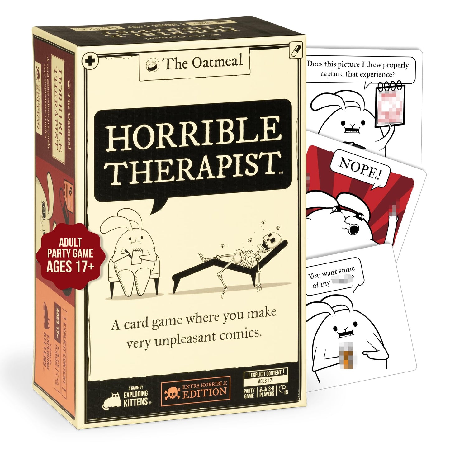 Horrible Therapist Extra Horrible: Exploding Kittens, 3-8 Players, Ages 17+ 🍁 All In One Marketplace Canada