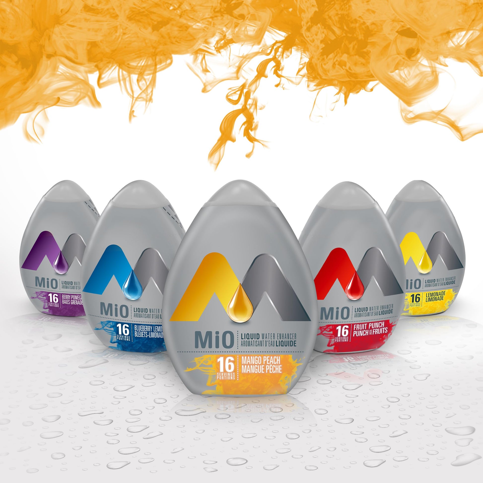 Mio Mango Peach Liquid Water Enhancer, 48 mL Bottle (Pack of 12)