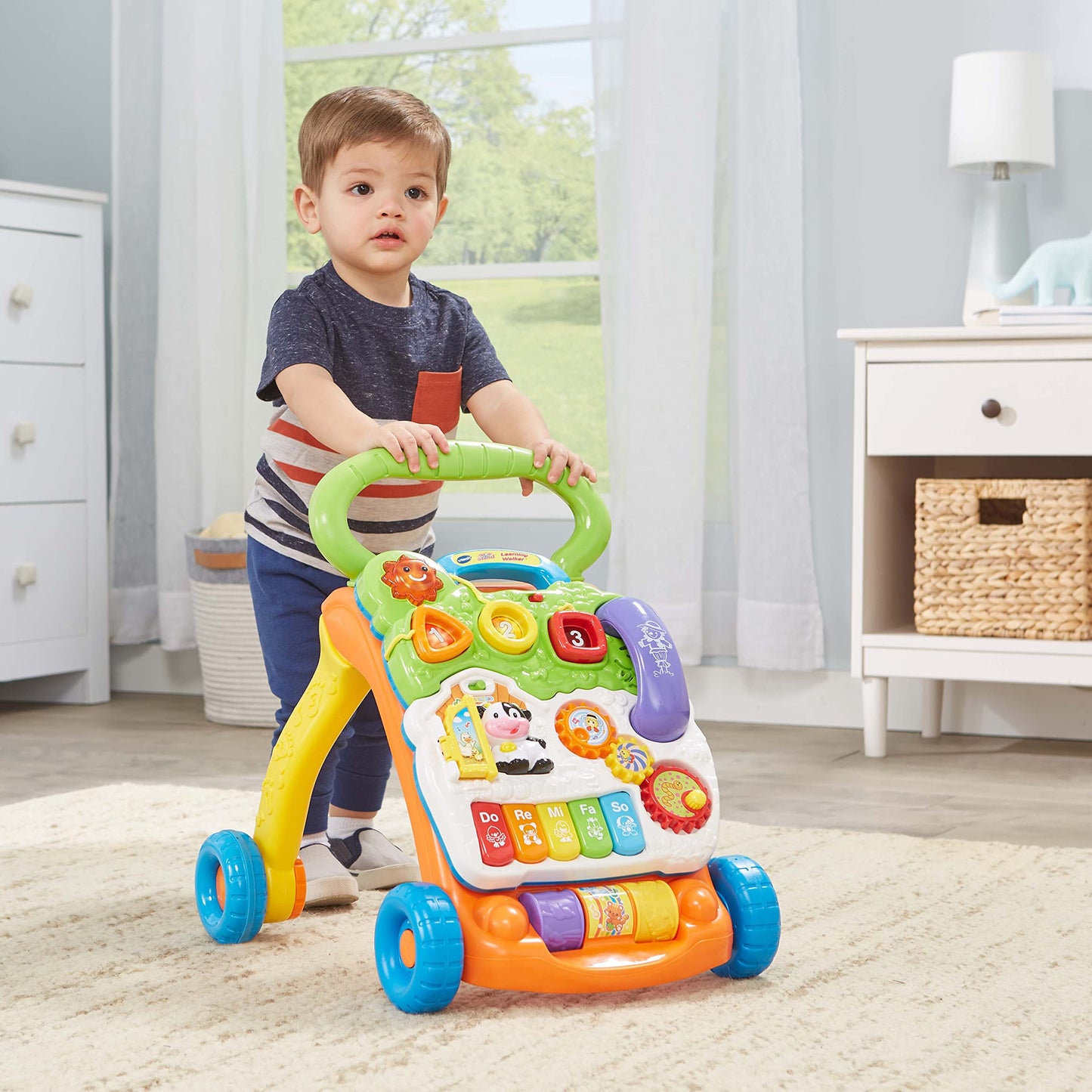 VTech Sit-to-Stand Learning Walker (Frustration Free Packaging - English Version), Orange