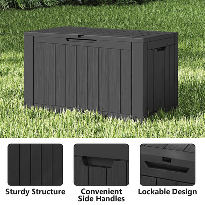 Ceecysaa 45 Gallon Deck Box Outdoor, Waterproof Storage Box, Black 🍁 All In One Marketplace Canada