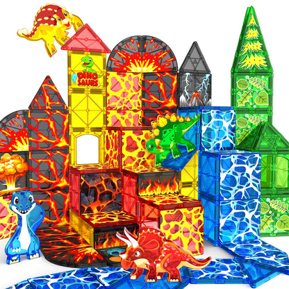 NVHH Magnetic Tiles Dinosaur Toys Magnet Tiles for Kids Ages 3-5 4-8 5-7 🍁 All In One Marketplace Canada